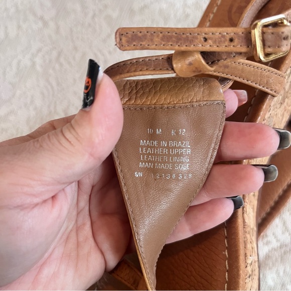 Tory Burch leather thong adjustable wedge sandals - Picture 3 of 11